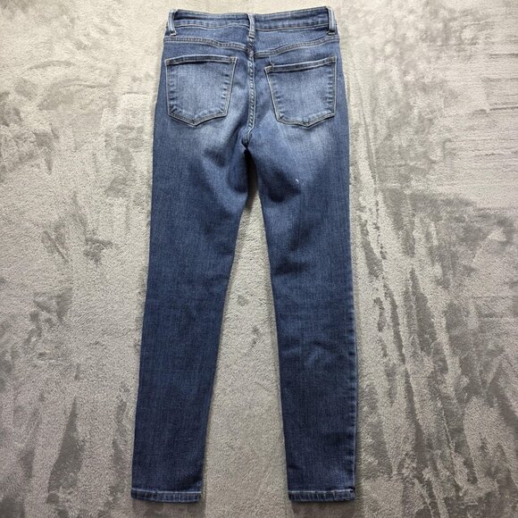 Vervet Jeans Womens 26 Skinny High Rise Stretch Denim Distressed VT1007 Flaw - Picture 2 of 10